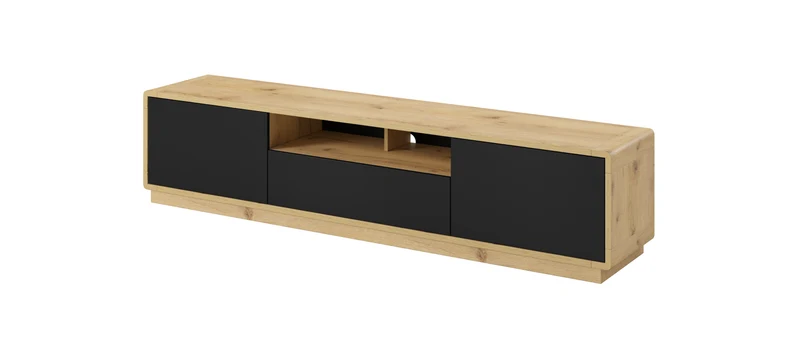 Tv-Unterschrank Vitrine Kommode + Holz Optik + Soft Close