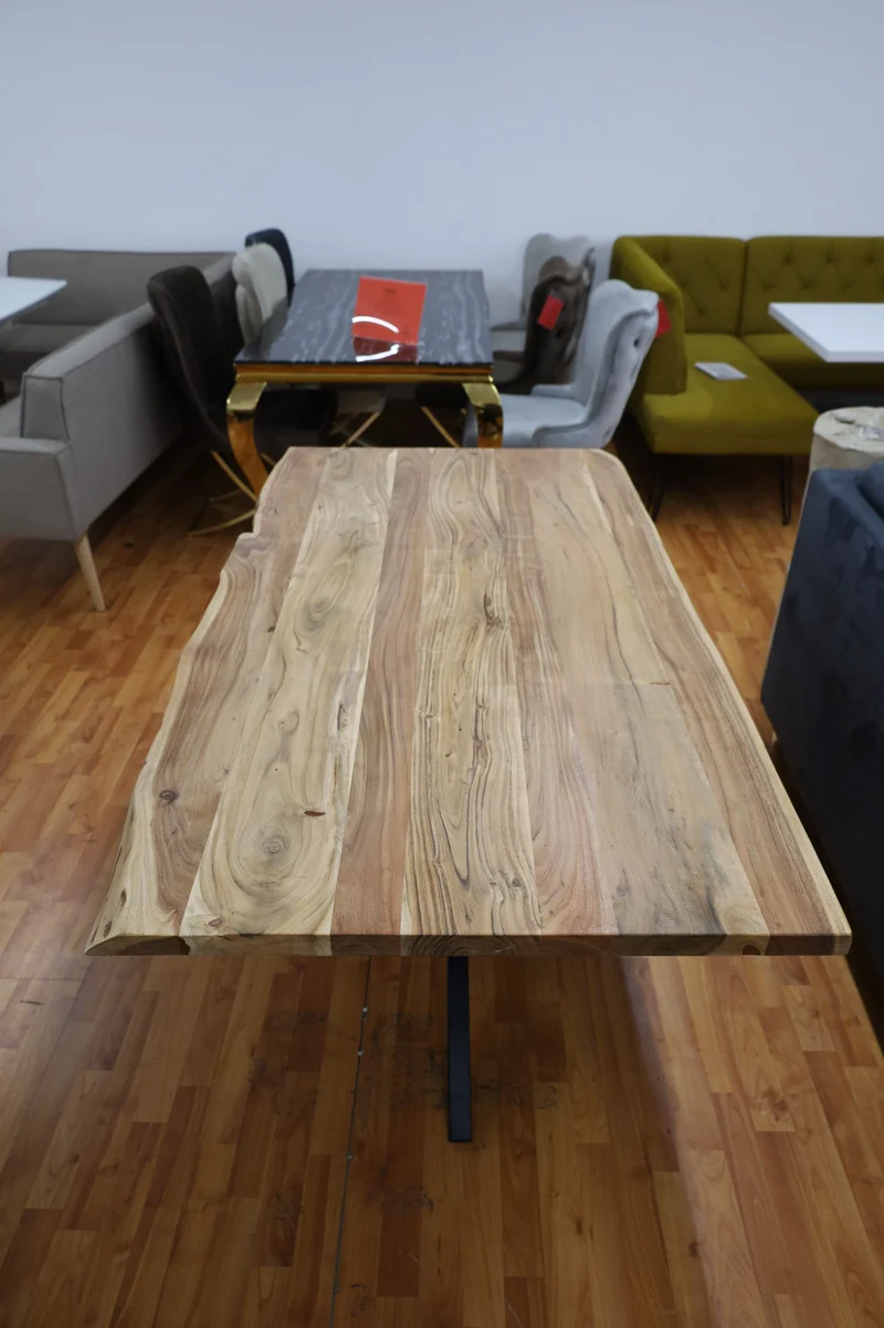 Esstisch Tisch + Massivholz Akazie + VOLL HOLZ 4cm
