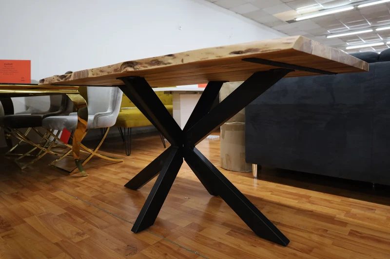 Esstisch Tisch + Massivholz Akazie + VOLL HOLZ 4cm