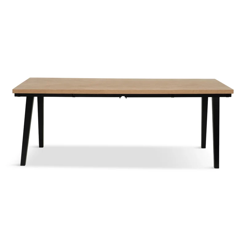 Valeria Fischgrät-Esstisch 200×90 cm in lackiertem Eichenfurnier