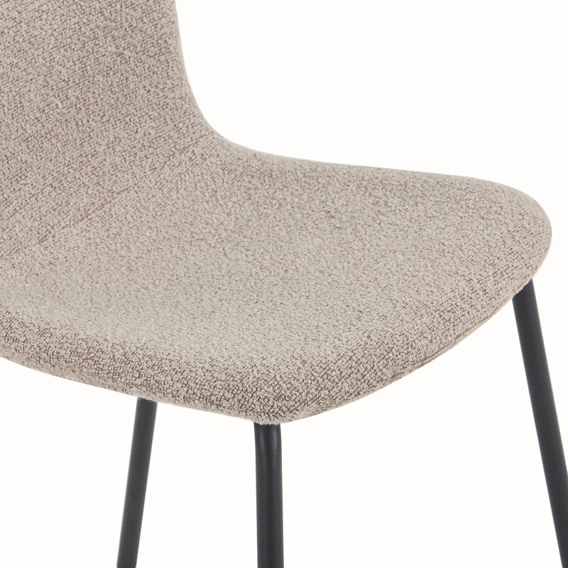 Miley Esszimmerstuhl in beige Bouclé