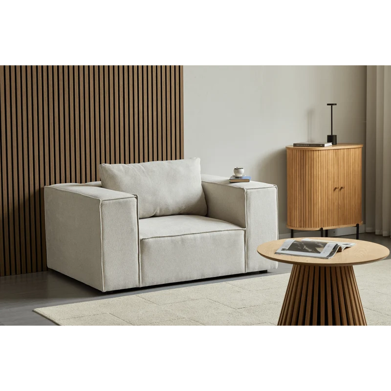 Hailey Sessel in Beige L: 136 × T: 100 × H: 64 cm