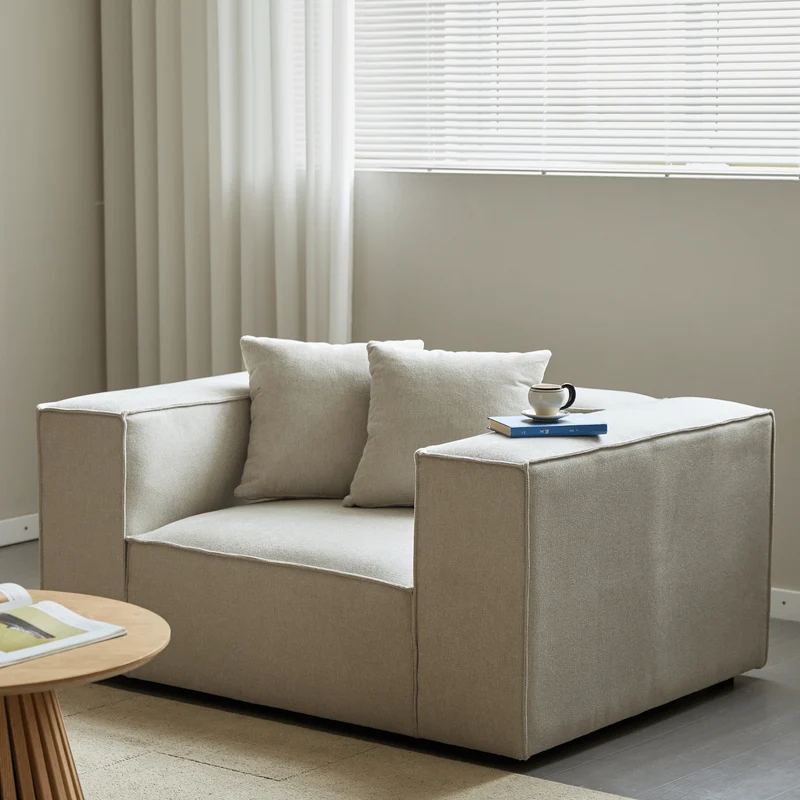 Hailey Sessel in Beige L: 136 × T: 100 × H: 64 cm