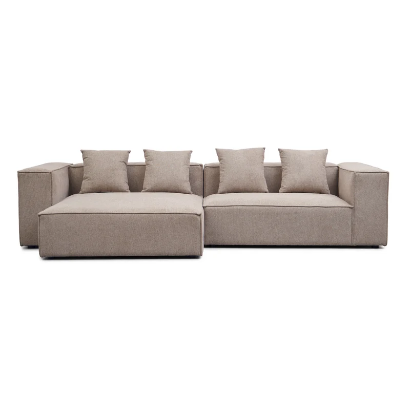 Hailey – Linksseitiges Chaiselongue-Modulsofa in Sand mit 2 Modulen L: 294 x T: 148 x H: 65 cm
