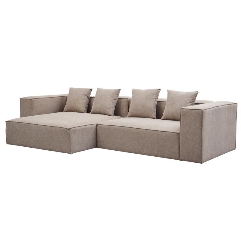 Hailey – Linksseitiges Chaiselongue-Modulsofa in Sand mit 2 Modulen L: 294 x T: 148 x H: 65 cm