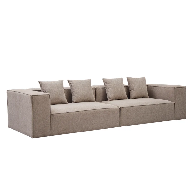 Hailey – Modulsofa in Sand mit 2 Modulen L: 294 x T: 100 x H: 65 cm