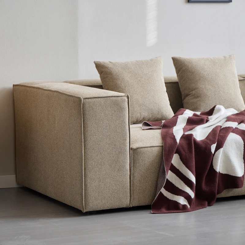 Hailey – Rechtsseitiges Chaiselongue-Modulsofa sand mit 2 Modulen L: 294 x T: 148 x H: 65 cm