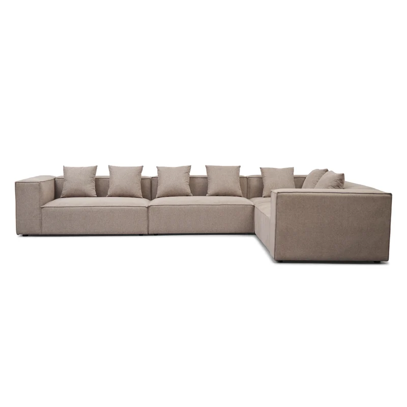 Hailey – Ecksofa Modulsofa Sand mit 4 Modulen (Aufstellung 2) L: 368 x T: 247 x H: 65 cm