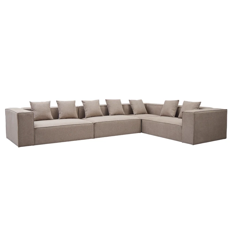 Hailey – Ecksofa Modulsofa Sand mit 4 Modulen (Aufstellung 2) L: 368 x T: 247 x H: 65 cm