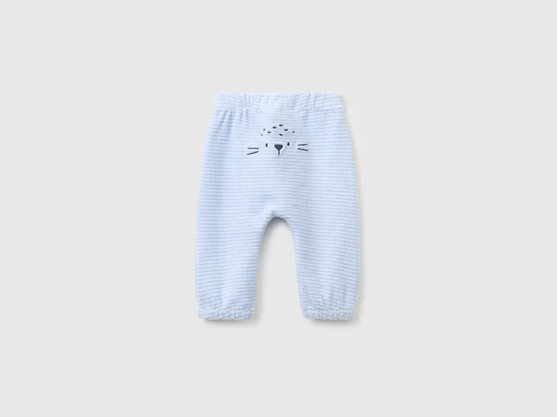 Chenille-Hose mit Stickerei