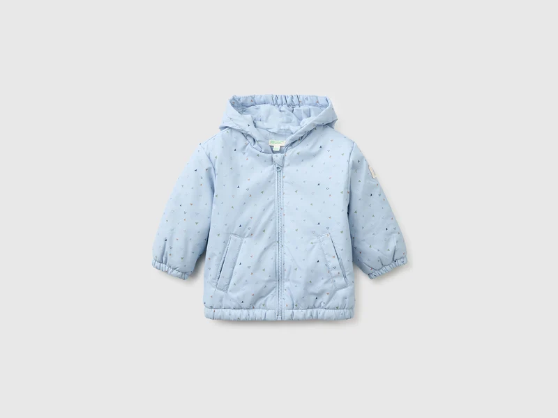 Gemusterte Jacke mit Kapuze