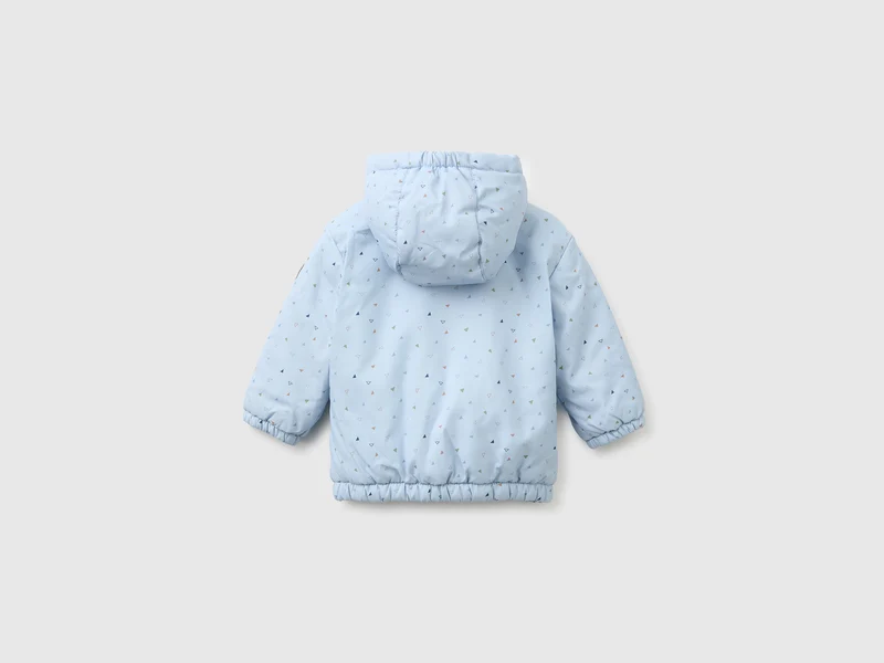 Gemusterte Jacke mit Kapuze