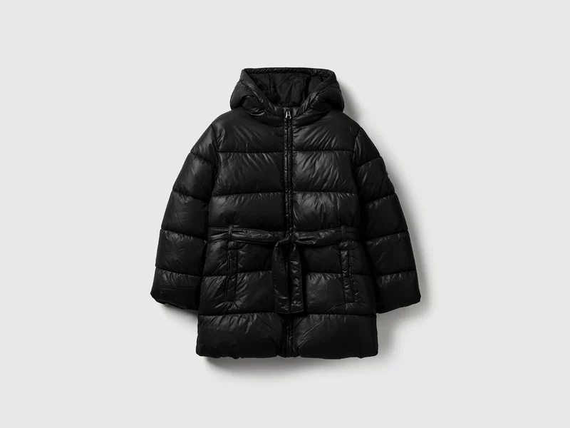 Lange Jacke mit Gürtel