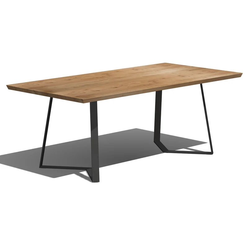 Esstisch Edel-Akazie massiv / Design Kufengestell - Niehoff
