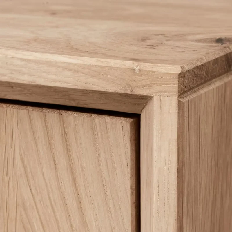 Sideboard mit Schubkästen Wildeiche bianco massiv – Cube iT
