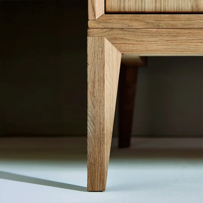 Sideboard mit Schubkästen Wildeiche bianco massiv – Cube iT