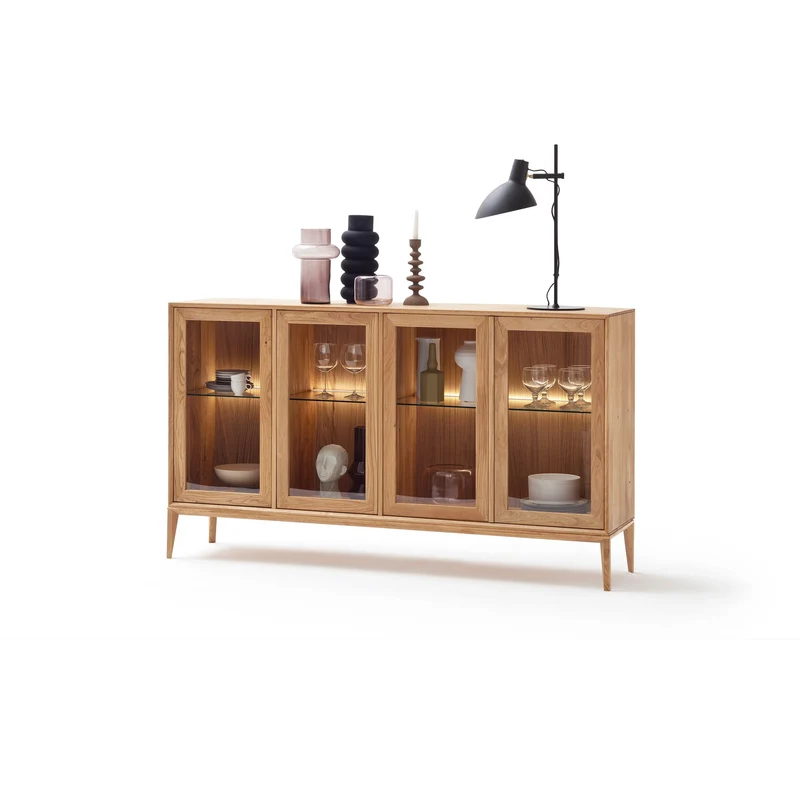 Sideboard 4 trg. Wildeiche massiv - Cube iT
