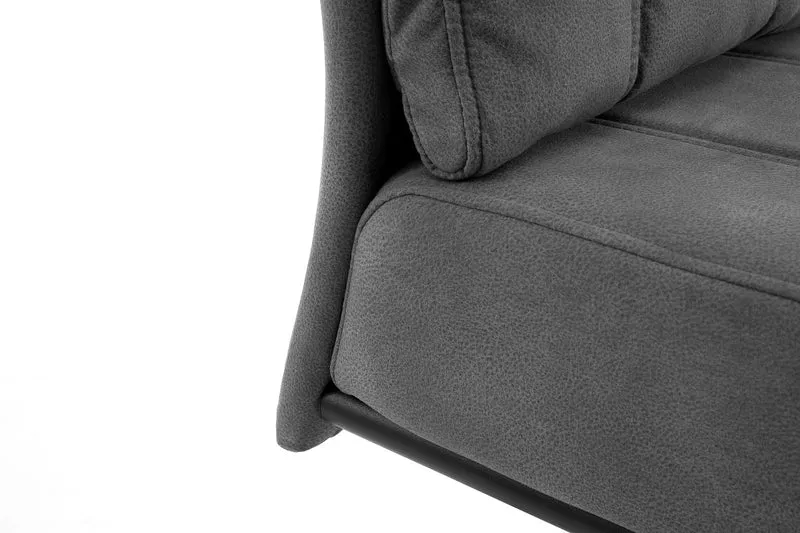 Freischwinger 2er-Set Mircofaser / Metallgestell schwarz - Azul