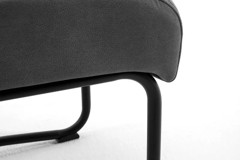 Freischwinger 2er-Set Mircofaser / Metallgestell schwarz - Azul