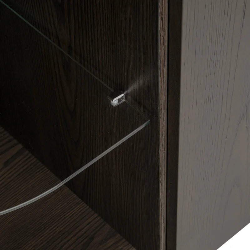 Sideboard Langford in Braun – Eichenfurnier & Keramikplatte, 200 cm