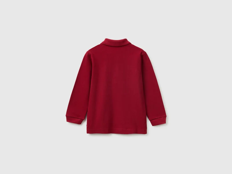 Langarm-Poloshirt aus 100 % Bio-Baumwolle