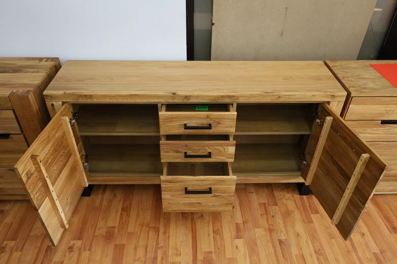 Kommode Vitrine +Front Massivholz +Soft Close +Neu auf Lager
