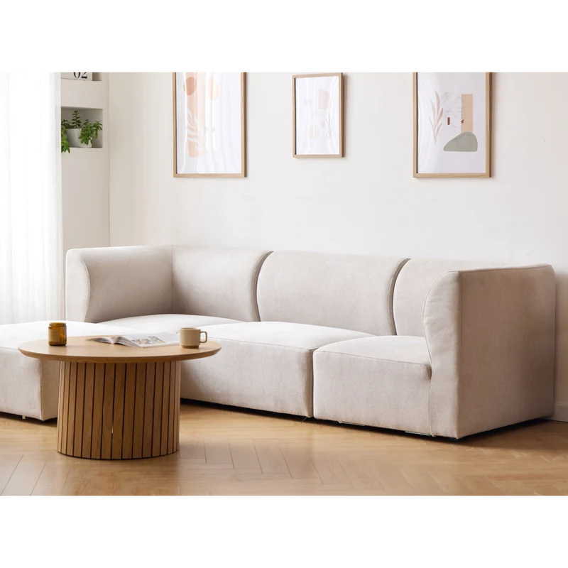 Emilia Modulsofa in Beige, 3 Module L: 243 x T: 79 x H: 72 cm