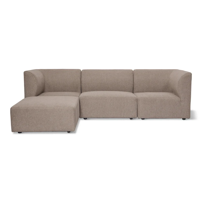 Emilia Modulsofa in Sand, 3 Module mit rechter und linker Chaiselongue L: 243 x T: 158 x H: 72 cm