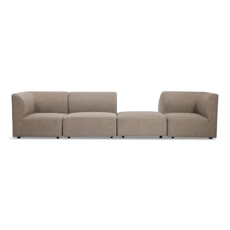 Emilia Modulsofa in Sand, 3 Module mit rechter und linker Chaiselongue L: 243 x T: 158 x H: 72 cm