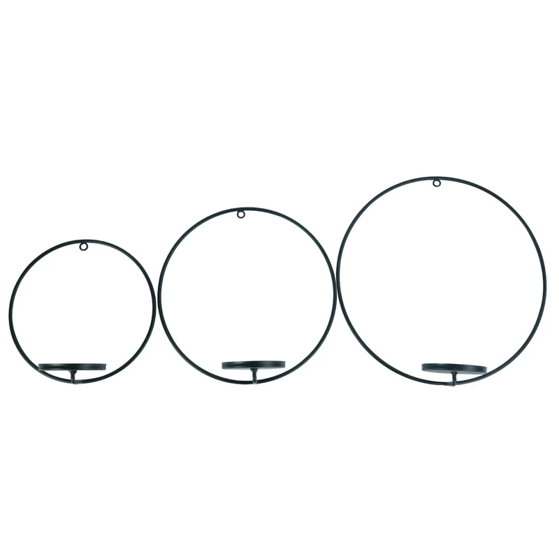 Dana Wandkerzenhalter Set schwarz