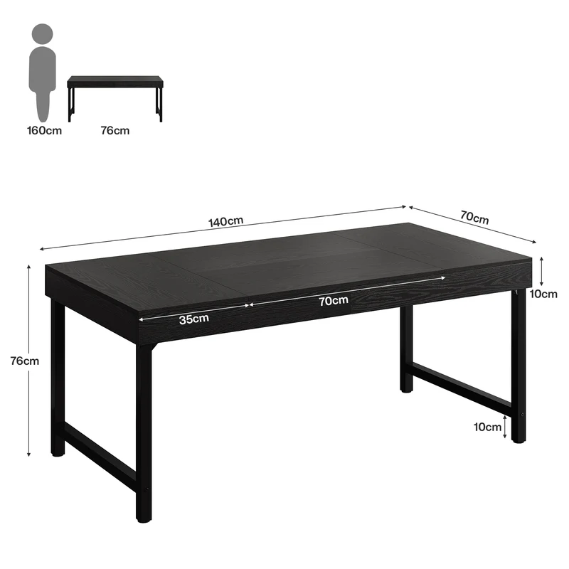 140 cm Bürotisch, einfacher Computertisch für das Home Office
