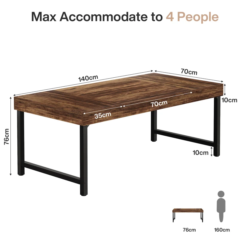 140 cm Bürotisch, einfacher Computertisch für das Home Office