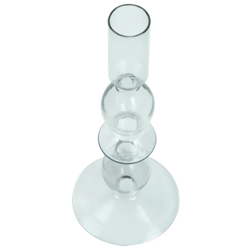 Cora Glas-Kerzenhalter grau 20 cm