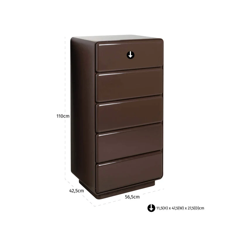 Schubladenschrank Lizzie Chestnut – Richmond Kommode aus MDF