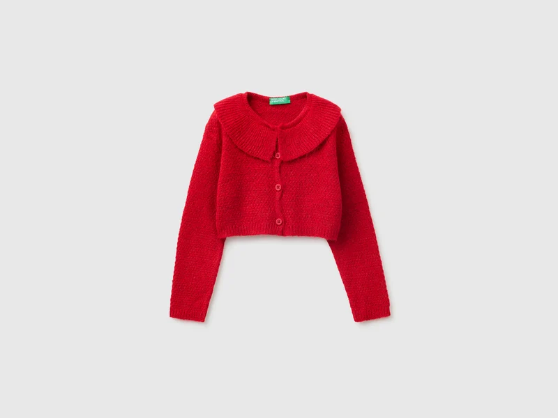 Cardigan mit weitem Kragen