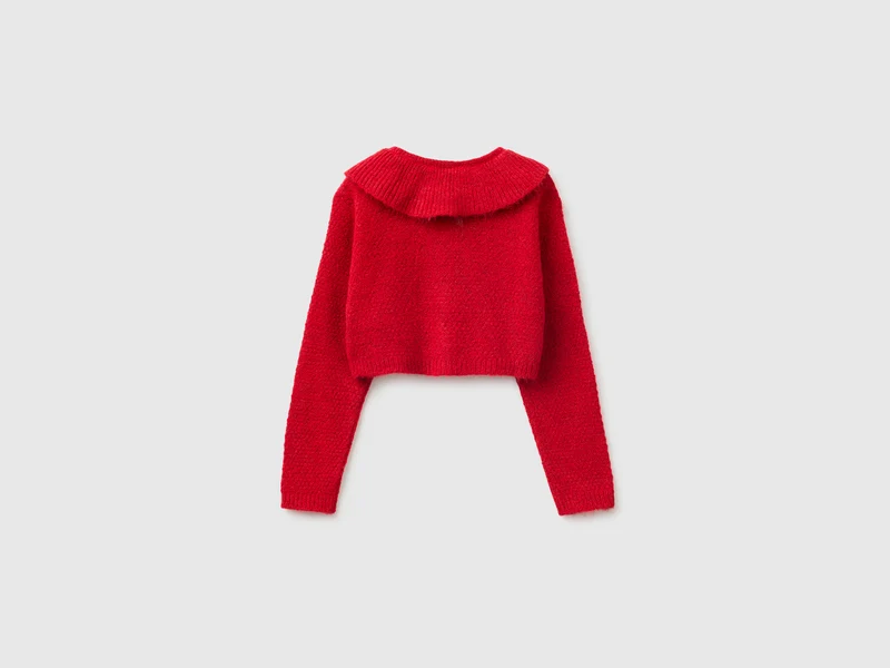 Cardigan mit weitem Kragen