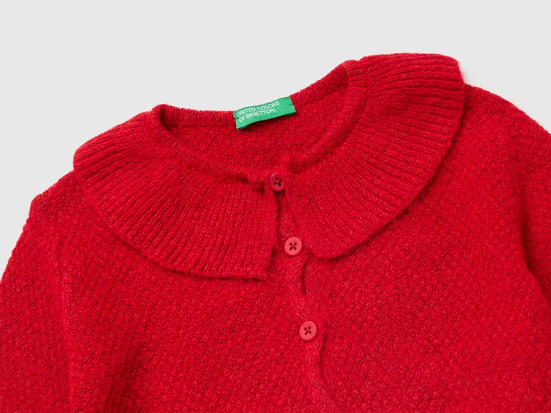Cardigan mit weitem Kragen