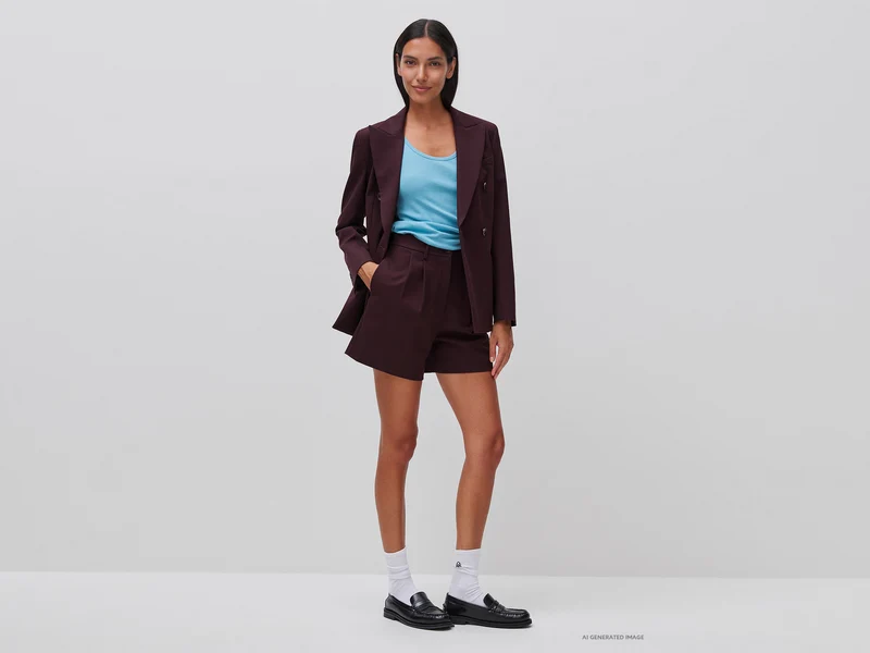 Shorts mit Falten