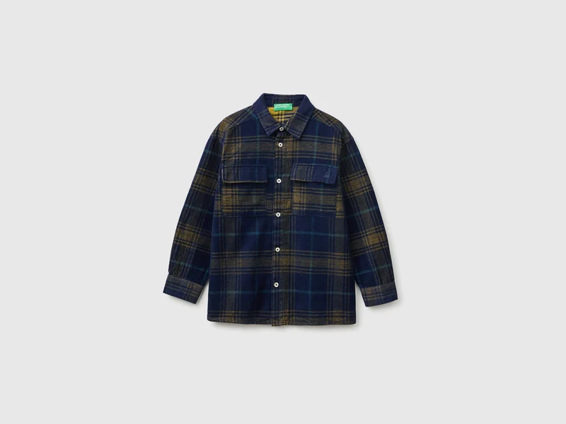 Tartan-Hemd aus Samt