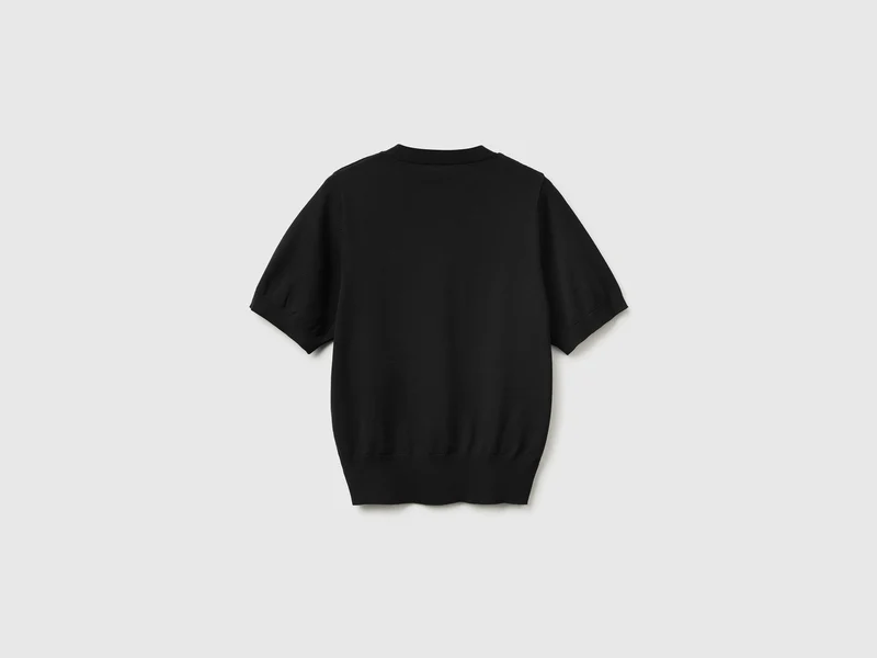 Kurzärmeliger Trikotpullover