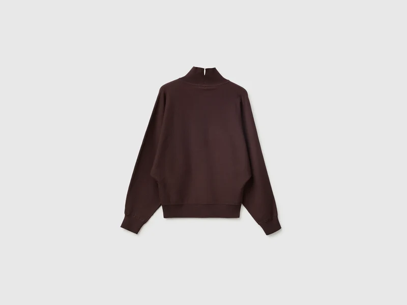 Pullover mit hohem Kragen und Fledermausärmeln