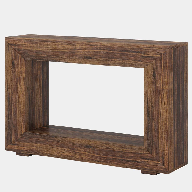 Konsolentisch im Landhausstil, 120 cm Sofatisch aus Holz für den Eingangsbereich mit Stauraum