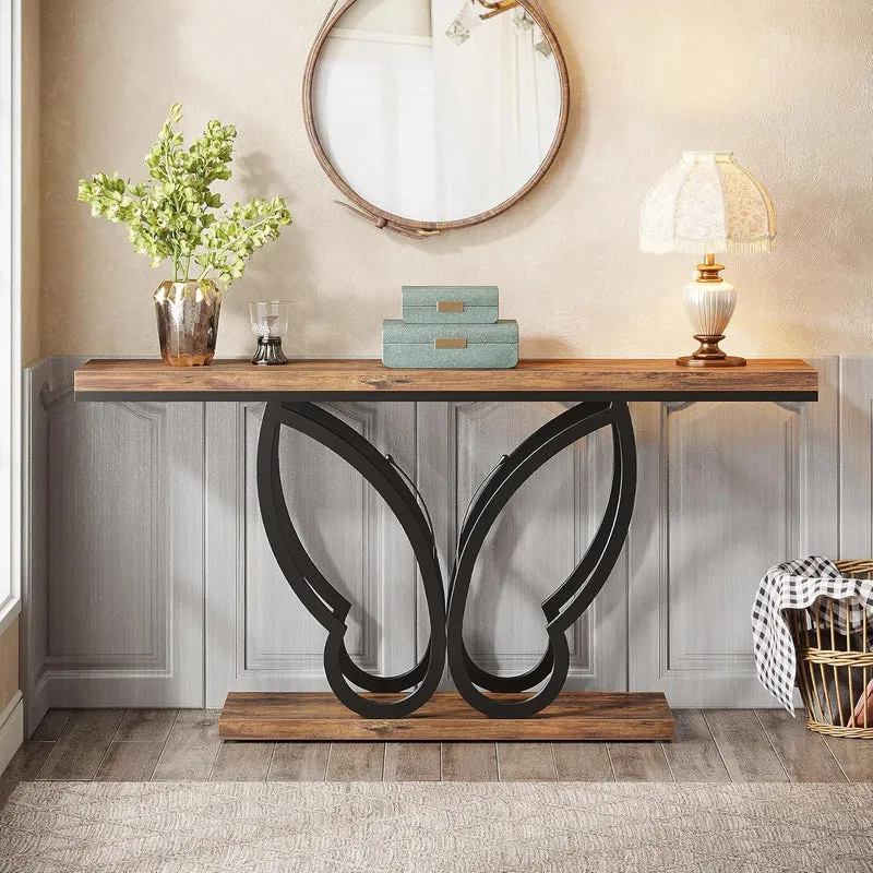 Bauernhaus Konsolentisch, Schmetterling Metallrahmen für Flur, Wohnzimmer, Eingang