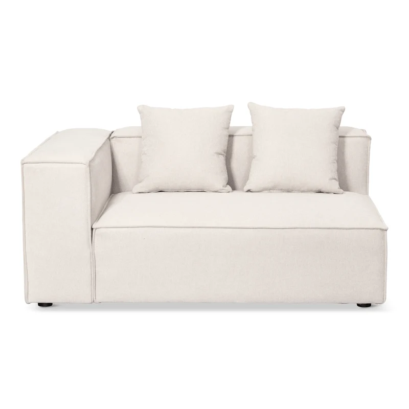 Hailey - Sitzelement für Modulsofa, Linkes Modul in beige L: 147 X T: 100 X H: 65 Cm