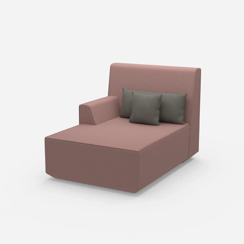 Rosa Recamiere 100 cm breit