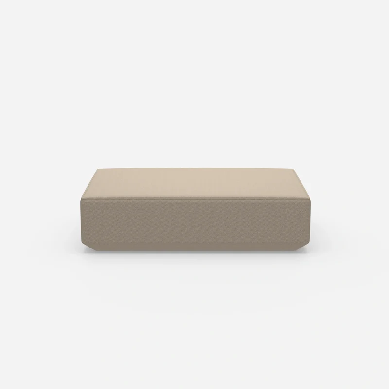 Cremefarbener Pouf