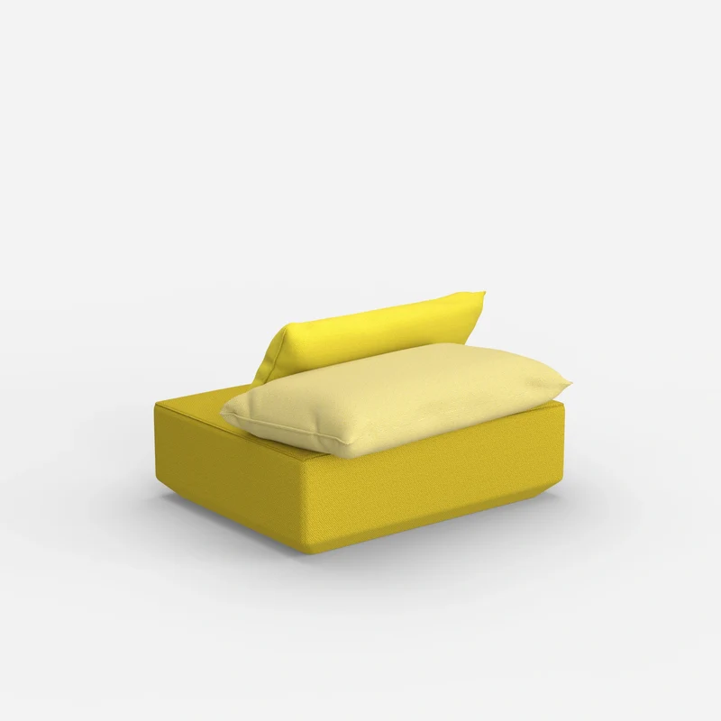 Sitzpouf modular in Gelb