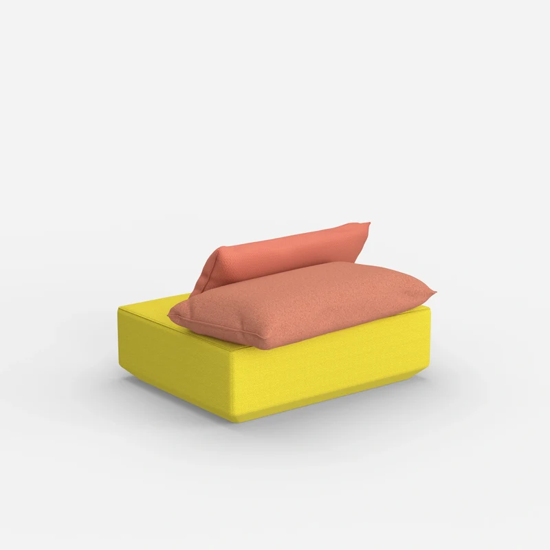 Sitzpouf modular in Gelb