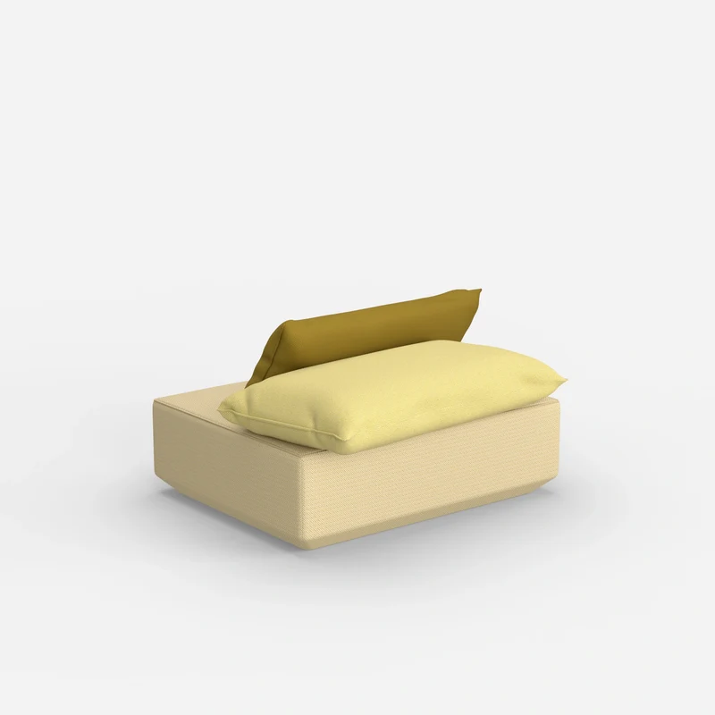 Sitzpouf modular in Gelb