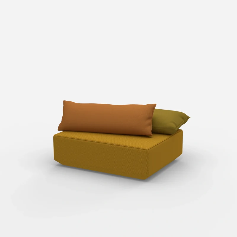 Sitzpouf modular in Gelb